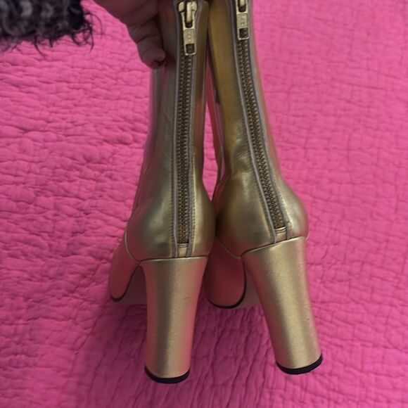 Lavish Alice gold ankle boots with clear inserts, US8 - Picture 5 of 10